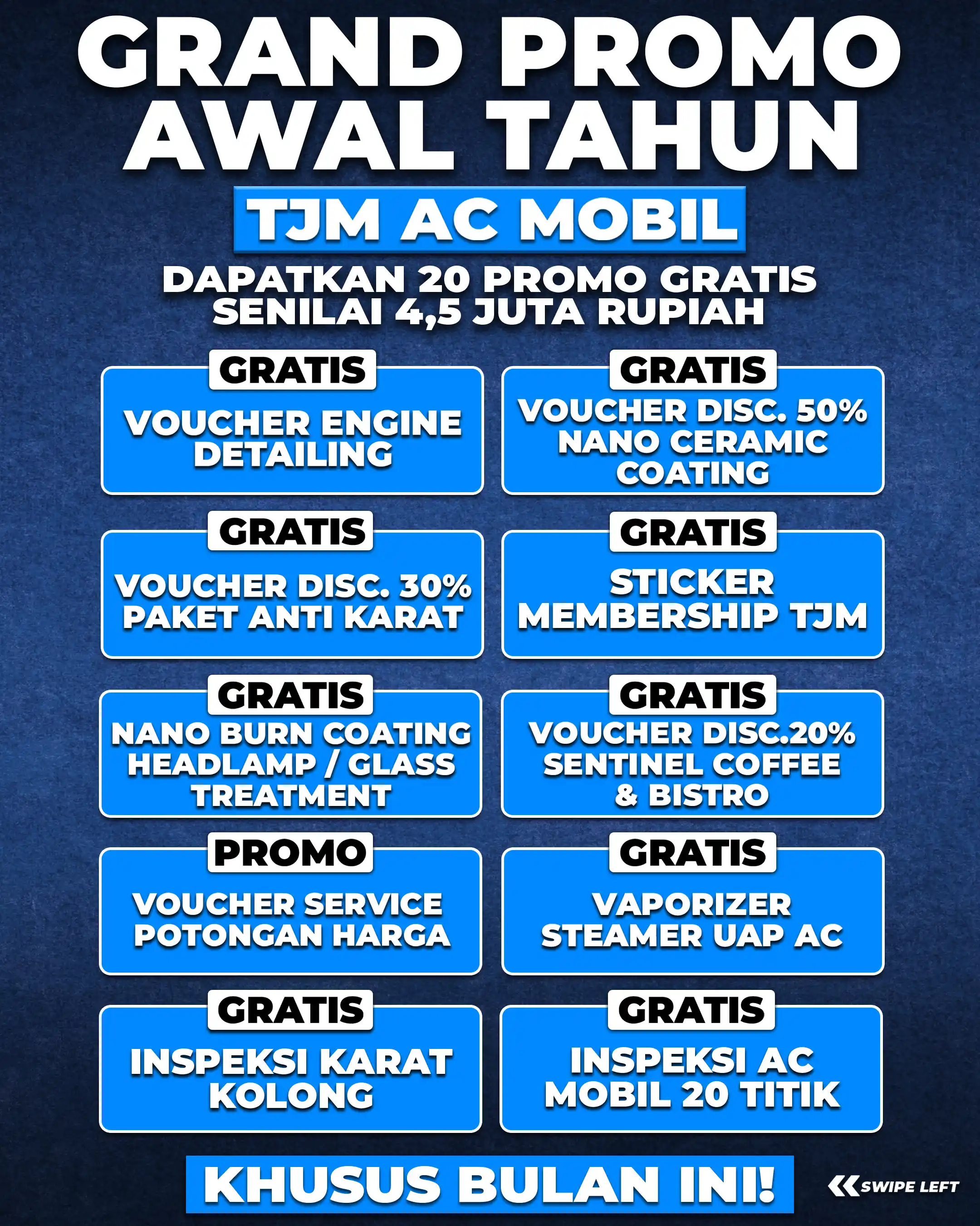 GRAND PROMO AWAL TAHUN - TJM AC MOBIL