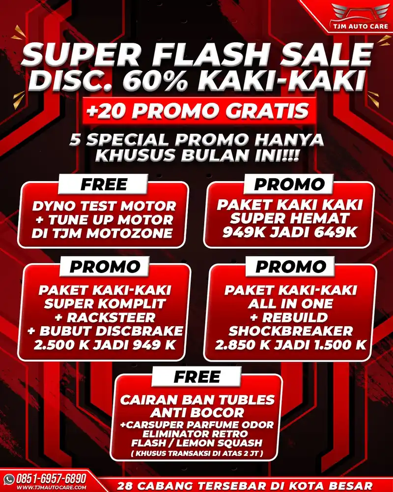GEBYAR PROMO KAKI KAKI 600K - TJM AUTO CARE