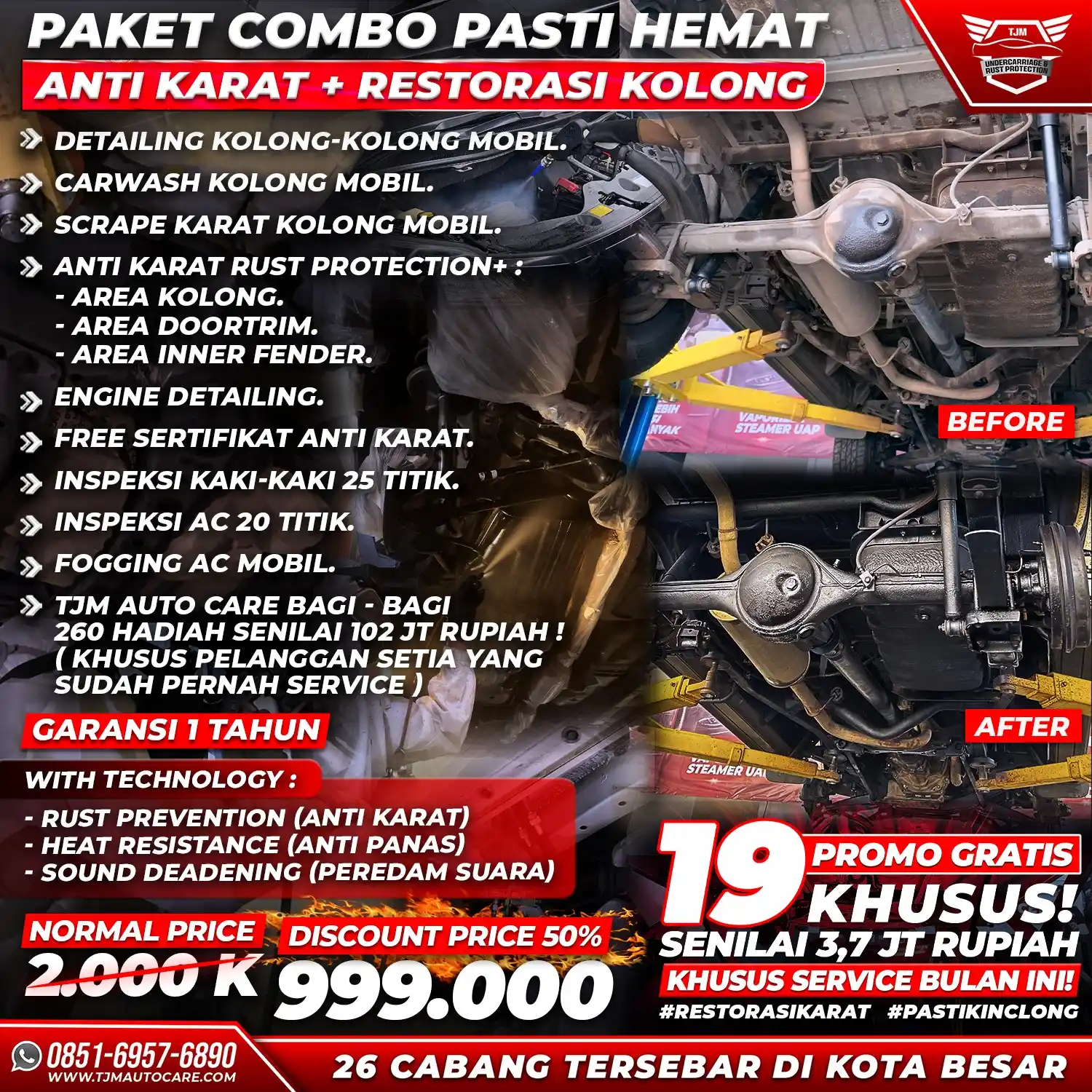 Paket Combo Kaki-Kaki + Restorasi Kolong